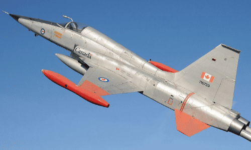 Canadian Forces CF-5A Freedom Fighter in mid-air