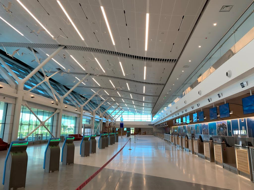 Inside terminal of Bermudat airport