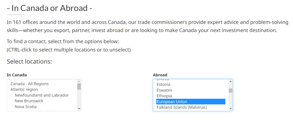 How to find a local trade commissioner office - 161 offices around the world and across Canada