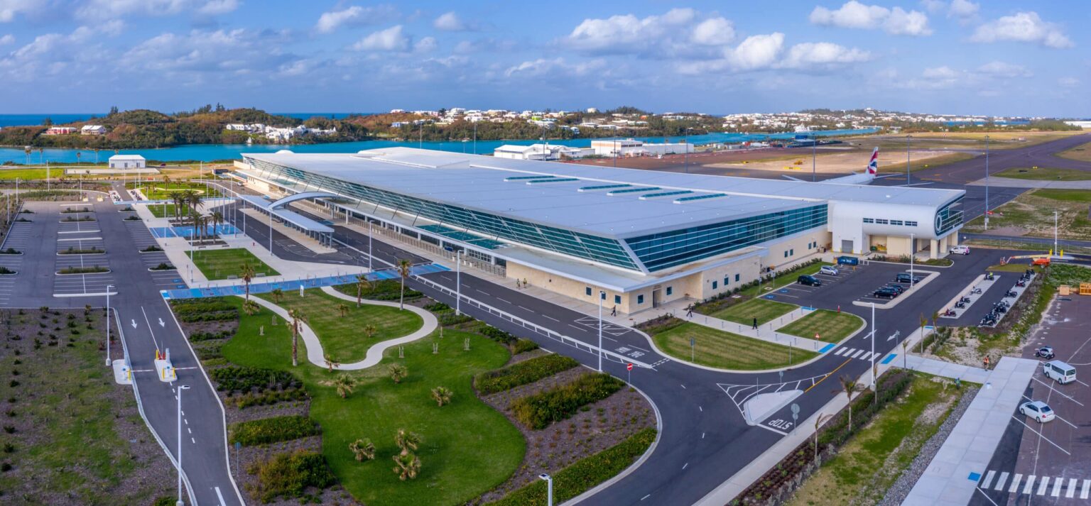 Outside LF Wade Airport in Bermuda