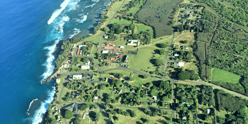 Overhead image of a park managed by the U.S. National Parks Service