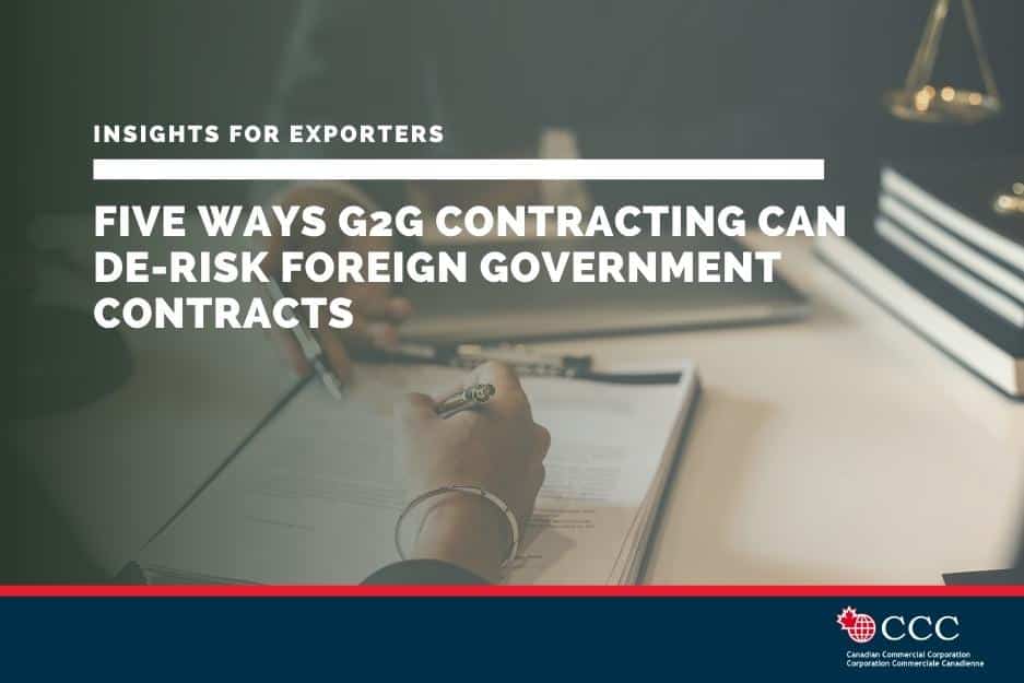 Blog header of how five ways G2G contracting can de-rsik foreign government contracts