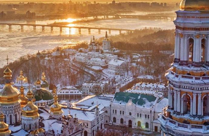 Aerial view of Ukraine