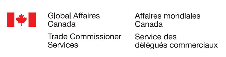 Logo: Global Affaires Canada Trade Commissioner Services / Affaires mondiales Canada Service des délégués commerciaux